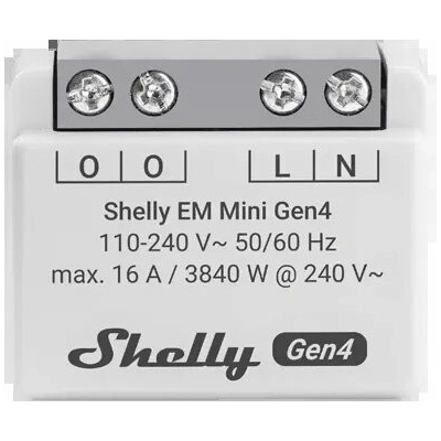 Shelly Gen4 EM mini 16 A, merač spotreby, WiFi, LAN