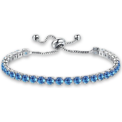 Elanis Jewel Náramek Virginia Lake Blue s modrými krystaly Swarovski EJ00694