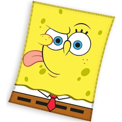 Carbotex Veľká coral fleece deka SpongeBob motív Emoji