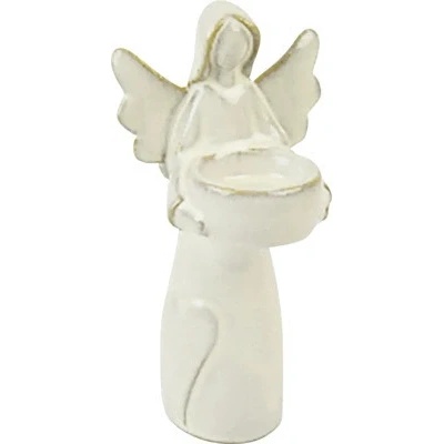 neuvedené Svietnik anjel porcelánový 9 x 10 x 21 cm biely