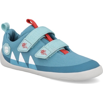 Affenzahn Barefoot detské tenisky Sneaker Cotton Happy Shark modré