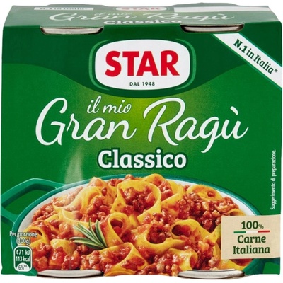 Sugo Star italské masové ragů na těstoviny Gran Ragu Classico 2 x 180 g