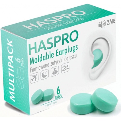 Haspro Mold Aloe špunty do uší 6 párů