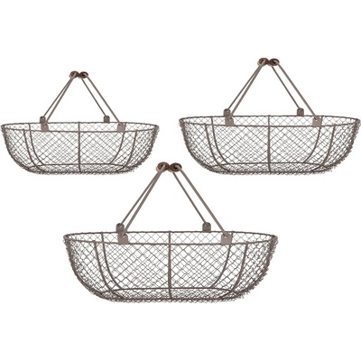 ESSCHERT DESIGN Košík drôtený, set 3ks