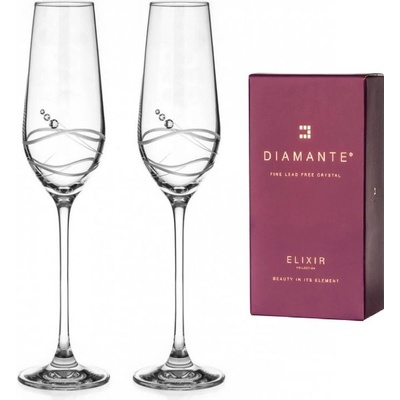 Diamante sklenice na šampaňské Venezia s krystaly Swarovski 2 x 230 ml