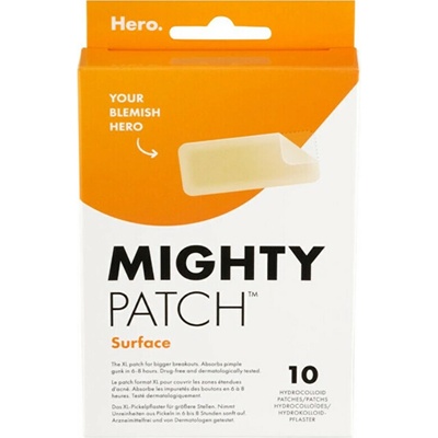 Hero Mighty Patch Surface hydrokoloidní náplasti 60 mm x 25 mm 10 ks