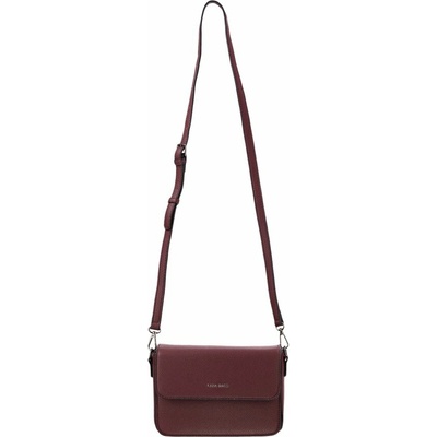 CINDY dámska crossbody koženková kabelka Bordová