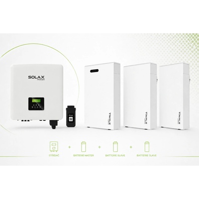 SolaX X3-HYBRID-10.0-D (G4) 10 kW + Triple Power T58 V3 11,6–23,2 kWh úložiště 17,4 kWh