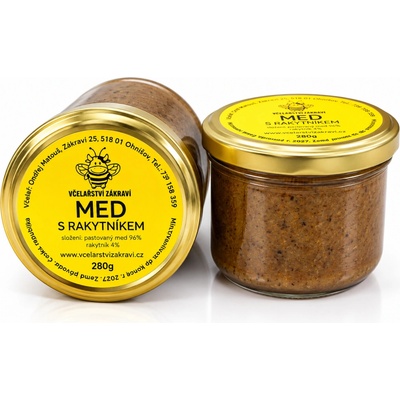 Včelařství Zákraví Med s rakytníkem, 280 g