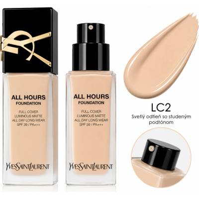 Yves Saint Laurent All Hours Foundation SPF39 make-up LC2 25 ml