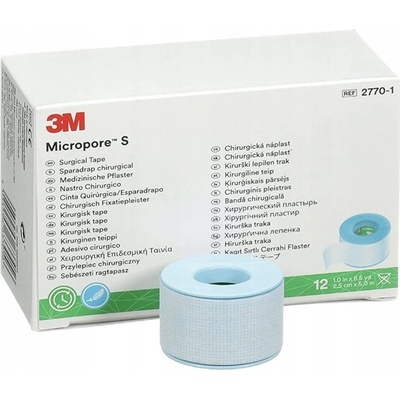 3M Micropore S 2,5 cm x 5 m 12 ks hypoalergenní