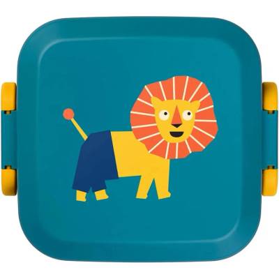 Amuse Amuse Rikko detský obedár s dvoma snackboxmi a nálepkami - lev