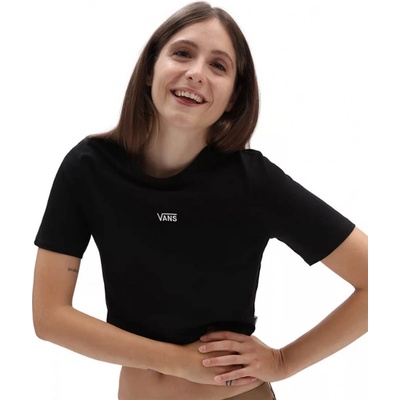 VANS FLYING V CROP CREW SPORT TEE Black