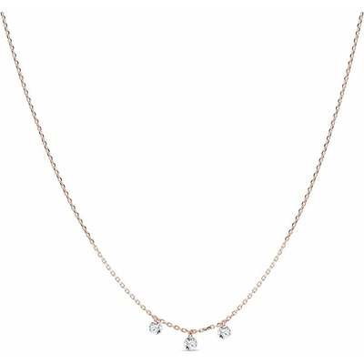 Klenota Náhrdelník z ružového zlata s tromi lab grown diamantmi N1032754