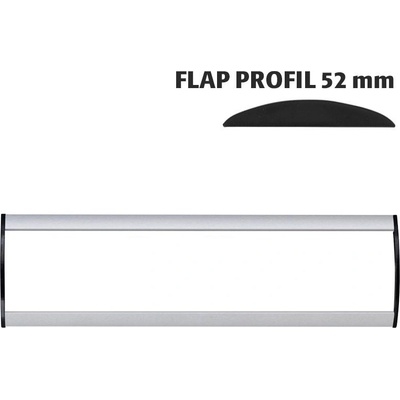 A-Z Reklama CZ Orientační nástěnná tabulka 52 × 250 mm - Flap Profil – kód UDS520NA25