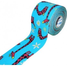 BB Tape Kineziologické tejpy pre citlivú pokožku detskýmotív žirafa modrá 500 x 5 cm