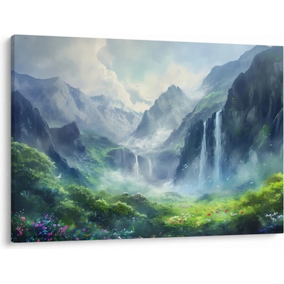 Obraz - Údolie vodopádov, jednodielne 100x70 cm