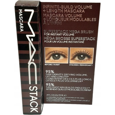 MAC Cosmetics Objemová a prodlužující řasenka pro dlouhé řasy Mega Macstack Mascara Brown 12 ml