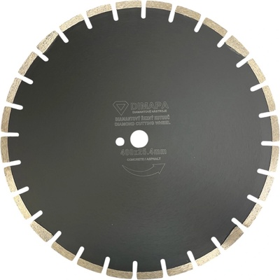 350mm - 500mm ASFALT - BETON diamantový rezný kotúč DIMAPA Veľkosť: 400 mm