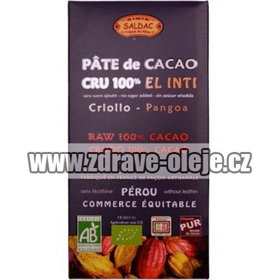 RAW hořká BIO 100% kakao Criollo 100 g