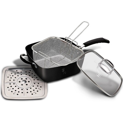 BerlingerHaus Pánev hluboká multifunkční s fritovacím košem Black Professional Line 24 cm