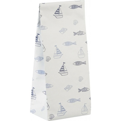 Ib Laursen Papírový sáček Sea 22,5 cm, modrá barva, papír