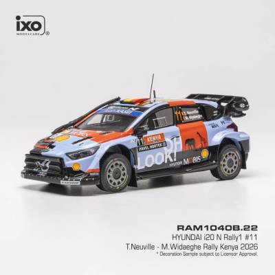 IXO Hyundai i20 N Rally1 Safari Rallye Kenya 2026 #11 Neuville Widaeghe 1:43