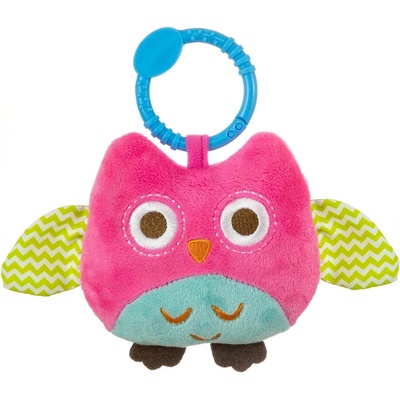 Milly Mally Závesná plyšová sovička Happy owl ružová