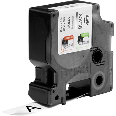 etikety DYMO IND RHINO 18445 vinyl Barva pásky: bílá Barva písma:černá 19 mm 5.5 m