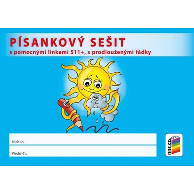 Písankový sešit s pomocnými linkami 511+ s prodloženými řádky