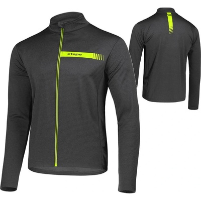 Etape mikina SOLID antracit/žlutá fluo