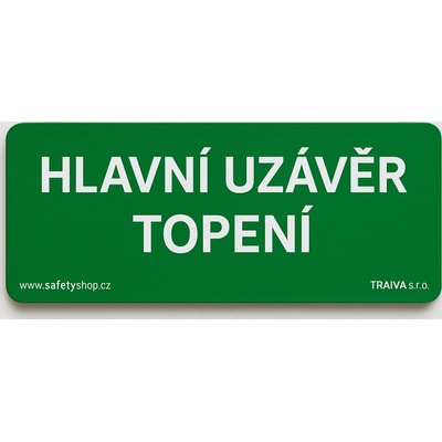 Traiva s.r.o Hlavní uzávěr topení Verze: Plast 210 x 80 mm tl. 0.5 mm - Kód: 04666