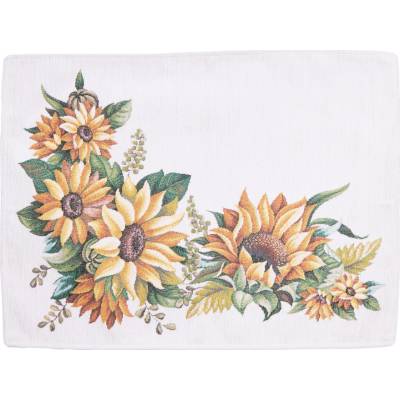 Tegatex Gobelínové chenille Prostírání Slunečnice s listy 38x48cm