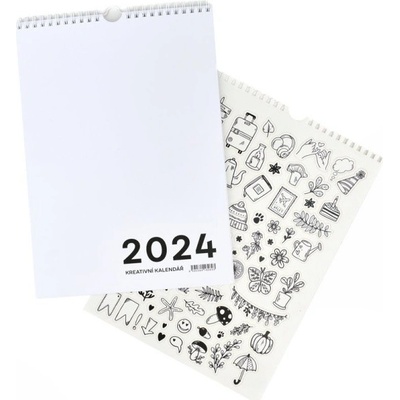 Kreativní měsíční nástěnný bílý OP1896 2022
