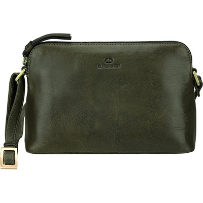 Olivová kožená crossbody kabelka El Forrest