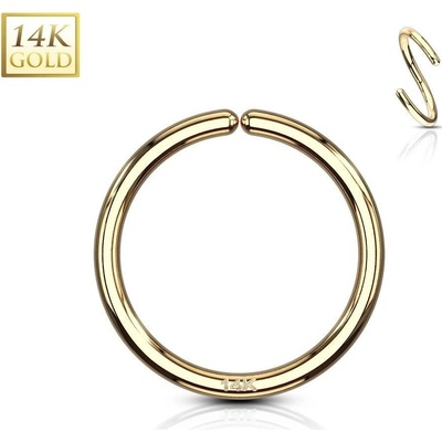 Šperky4U zlatý piercing kruh ZL01180-0808-YG