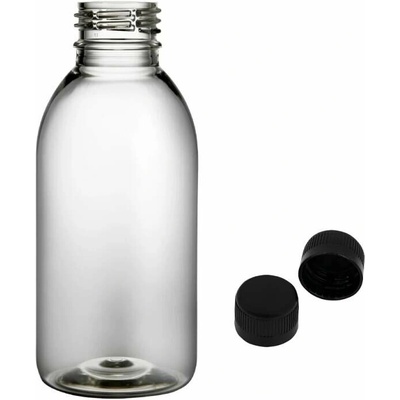 Tera Plastová lahvička čirá s černým uzávěrem 150 ml