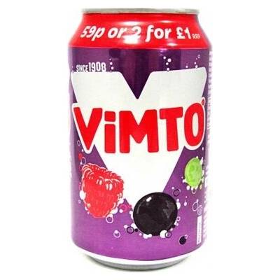 Vimto sycená limonáda s příchutí hroznů, malin a ostružin PM 24 x 330 ml