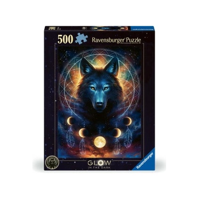 Ravensburger Leuchtender Wolf Leucht mit Wolf-Motiv Leuchtet im Du 500 dielov