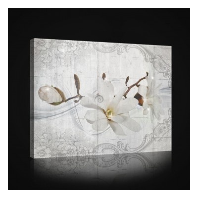 Obraz na plátne obdĺžník - OB0979 - Biely kvet 100cm x 75cm - O1