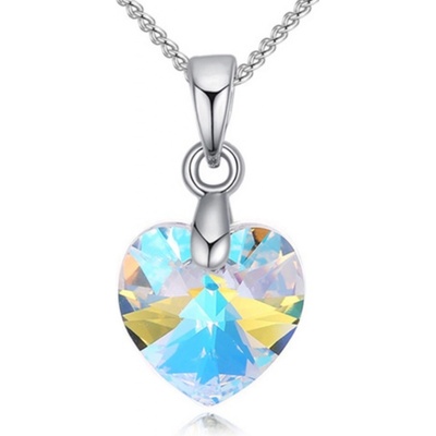 Glory Náhrdelník krištáľové srdiečko Swarovski elements biela 171