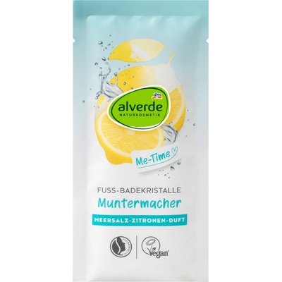 alverde NATURKOSMETIK koupelová sůl na nohy mořská sůl & citron 40 g – Hledejceny.cz