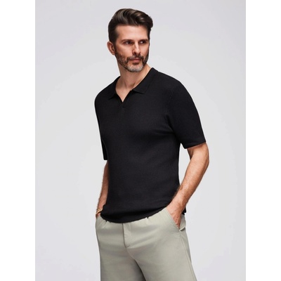Ombre pánské polo triko OM-POSS-0160 BLACK