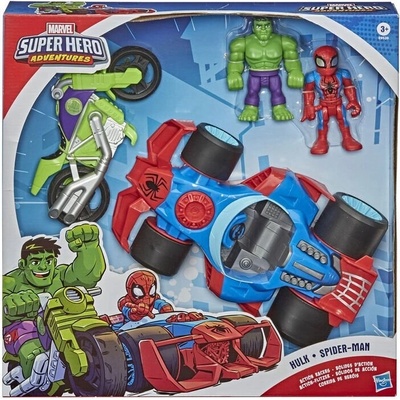 Hasbro Playskool Marvel Super Hero Akční Jízda Dobrodružný Hulk a Spider-Man – Hledejceny.cz