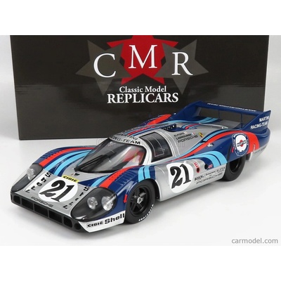 Cmr Porsche .9l Team Martini Racing N 21 24h Le Mans 1971 Vic Elford Gerard Larrousse Stříbrná Modrá 1:12