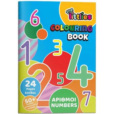 omaľovánka The Littlies Numbers 24 strán s 50 nálepkami A4