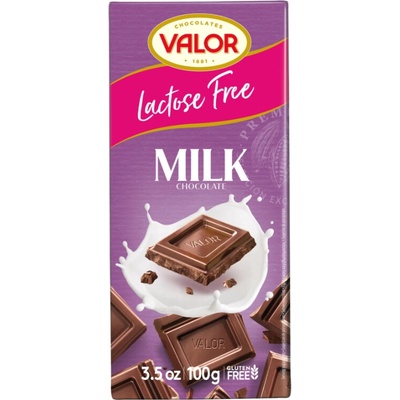 Valor mliečna čokoláda so zníženým obsahom laktózy bez lepku 100 g