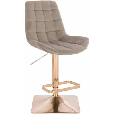 LuxuryForm Design Paris Velur na zlatej hranatej podstave / latte