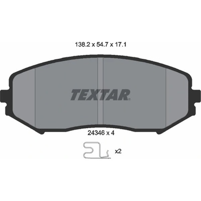 TEXTAR Sada brzdových platničiek kotúčovej brzdy 2434601