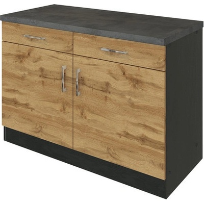 Held Möbel Sorrento 100 x 60 x 86 cm dub světlý matný šedá matný – Hledejceny.cz